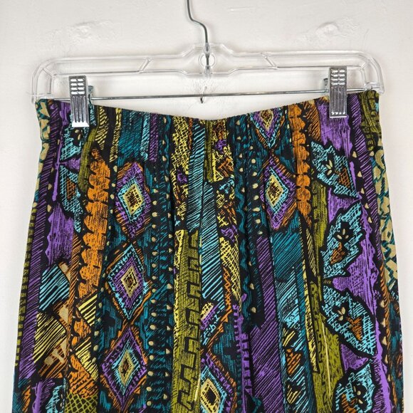 VTG Léger Womens Pants 7/8 Multicolor Geometric Pattern 100% Rayon USA 90s - Picture 11 of 12